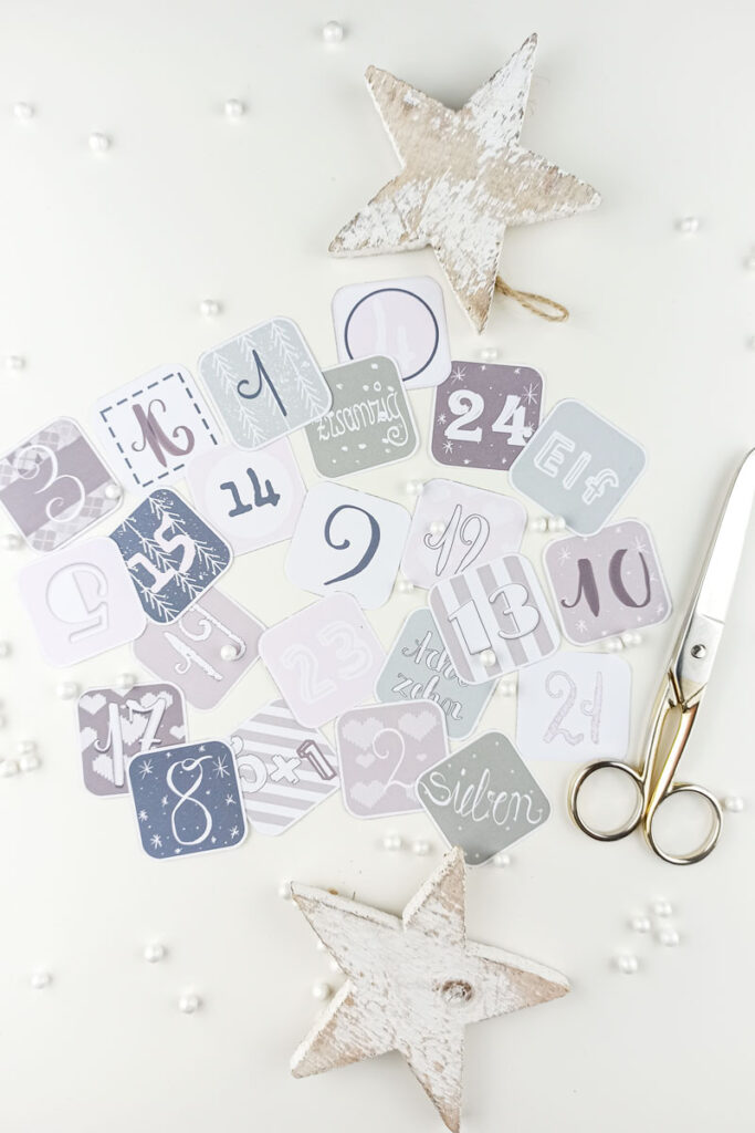 Liebevoller Adventskalender zugeschnittene Sticker