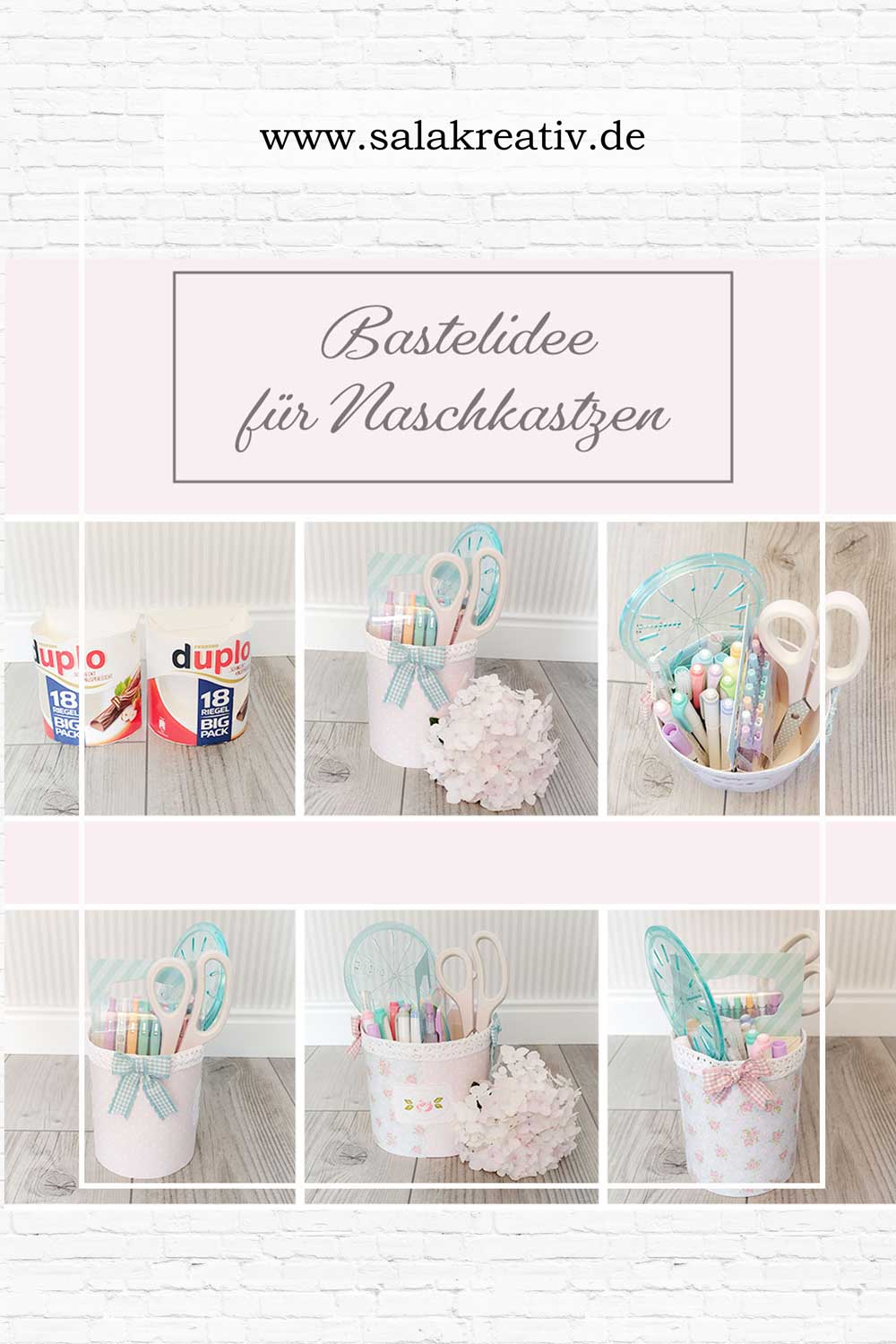 Backtoschool - von alte Schokoverpackung zum DIY-Stiftehalter